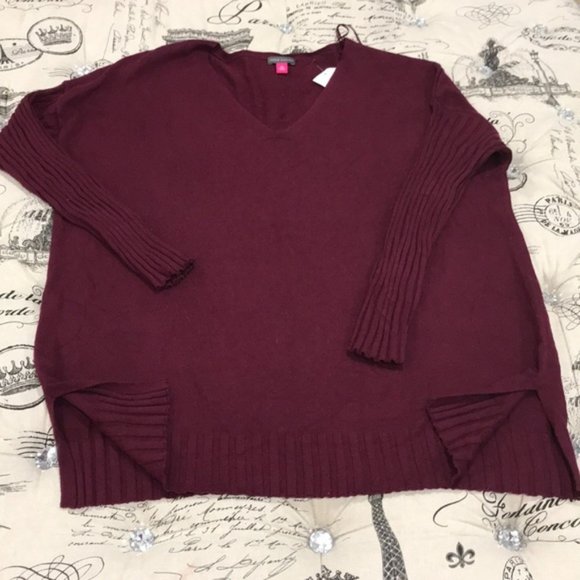 Vince Camuto V-Neck Ribbed Sweater - Picture 2 of 4